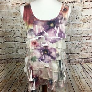 Coldwater Creek Ruffle Tank Size Medium